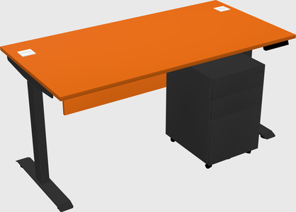 Single motor electric desk