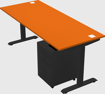 Single motor electric desk