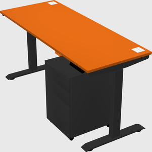 Single motor electric desk