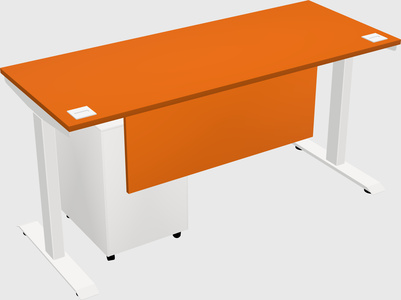 Single motor electric desk