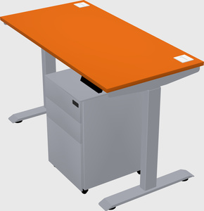 Single motor electric desk