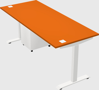 Single motor electric desk