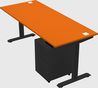 Single motor electric desk