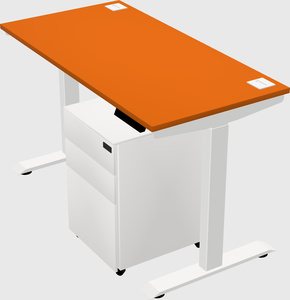 Single motor electric desk