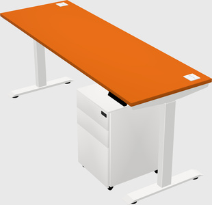 Single motor electric desk