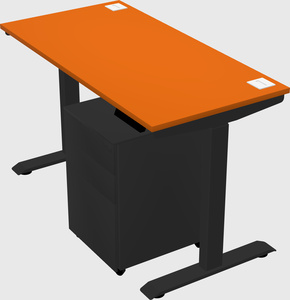Single motor electric desk
