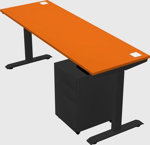 Single motor electric desk