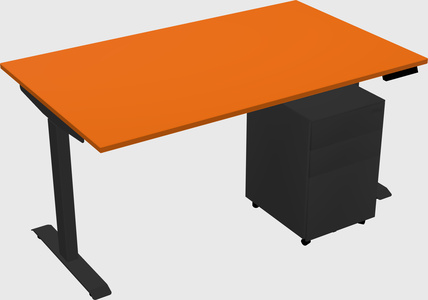Single motor electric desk