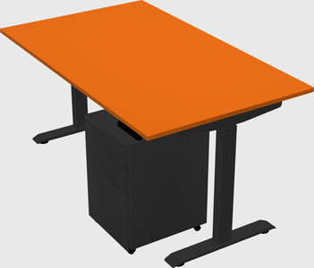 Single motor electric desk