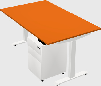 Single motor electric desk