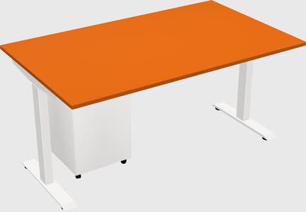 Single motor electric desk
