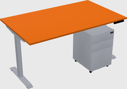 Single motor electric desk