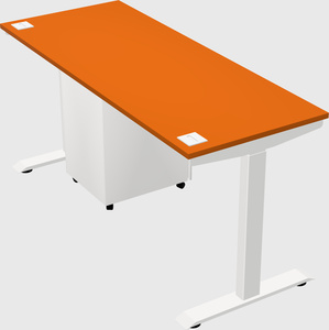 Single motor electric desk