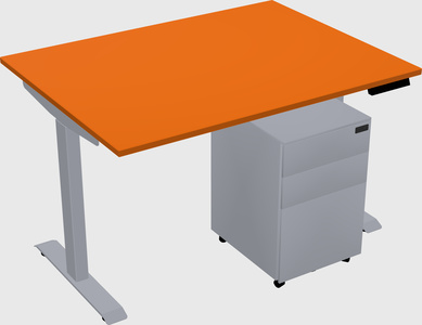 Single motor electric desk