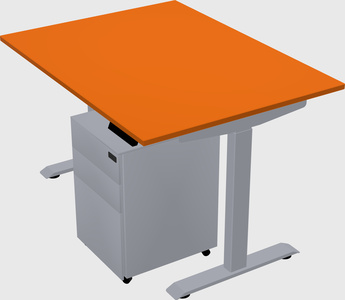 Single motor electric desk