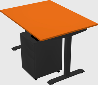 Single motor electric desk
