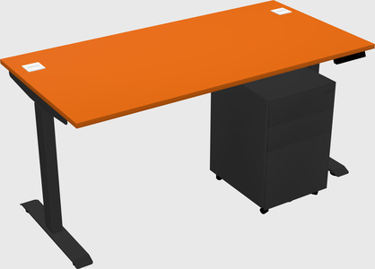 Single motor electric desk