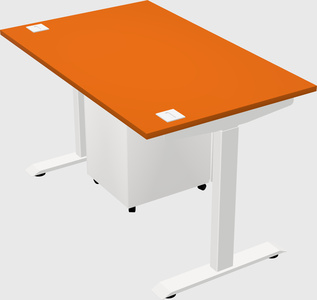Single motor electric desk