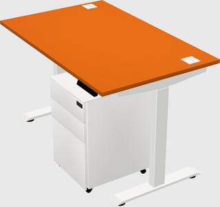 Single motor electric desk