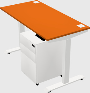 Single motor electric desk