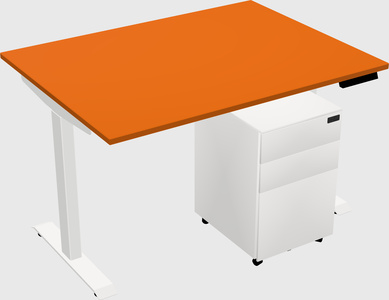 Single motor electric desk