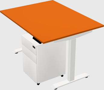 Single motor electric desk