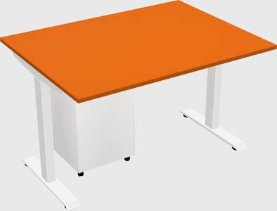 Single motor electric desk