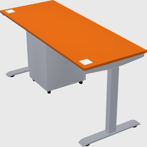 Single motor electric desk