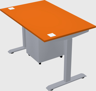 Single motor electric desk