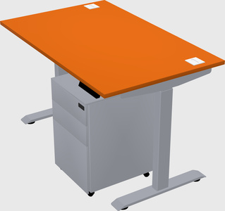 Single motor electric desk