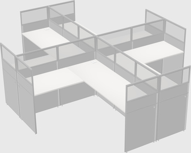 Shared l-shaped cubicles