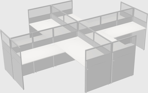 Shared l-shaped cubicles