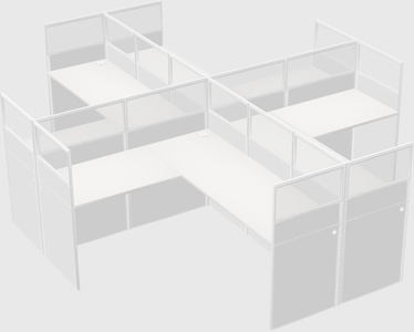 Shared l-shaped cubicles