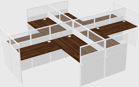 Shared l-shaped cubicles