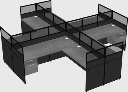 Shared l-shaped cubicles