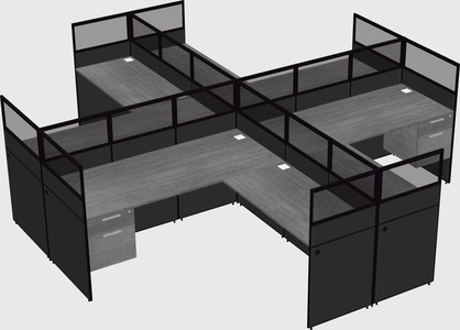 Shared l-shaped cubicles