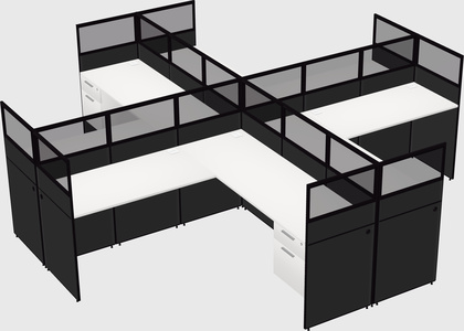 Shared l-shaped cubicles