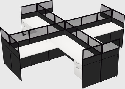 Shared l-shaped cubicles