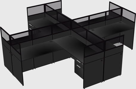 Shared l-shaped cubicles