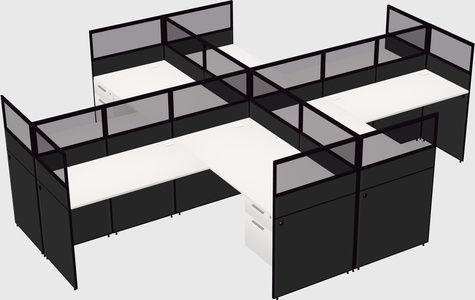Shared l-shaped cubicles