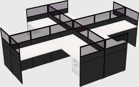 Shared l-shaped cubicles