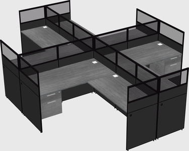 Shared l-shaped cubicles