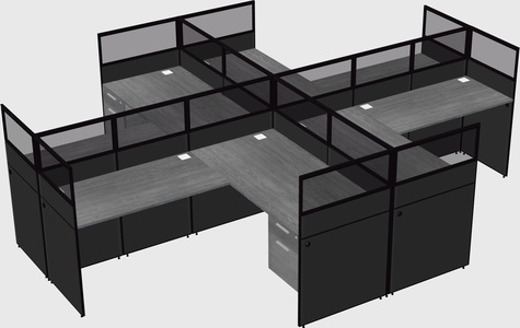 Shared l-shaped cubicles