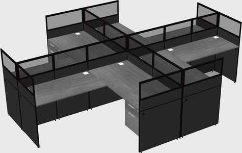 Shared l-shaped cubicles
