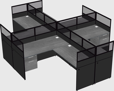 Shared l-shaped cubicles