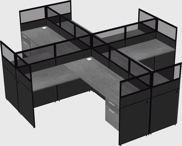Shared l-shaped cubicles