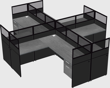 Shared l-shaped cubicles