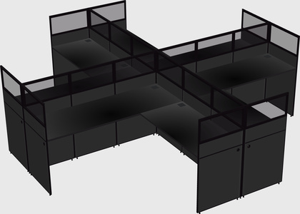 Shared l-shaped cubicles