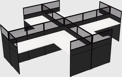 Shared l-shaped cubicles