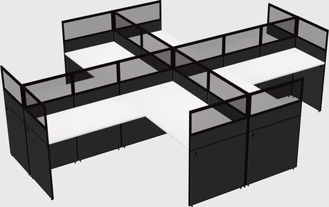 Shared l-shaped cubicles